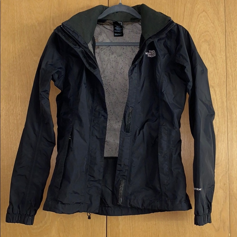 Light weight black North Face windbreaker